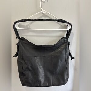Day & Mood Black Leather Bag